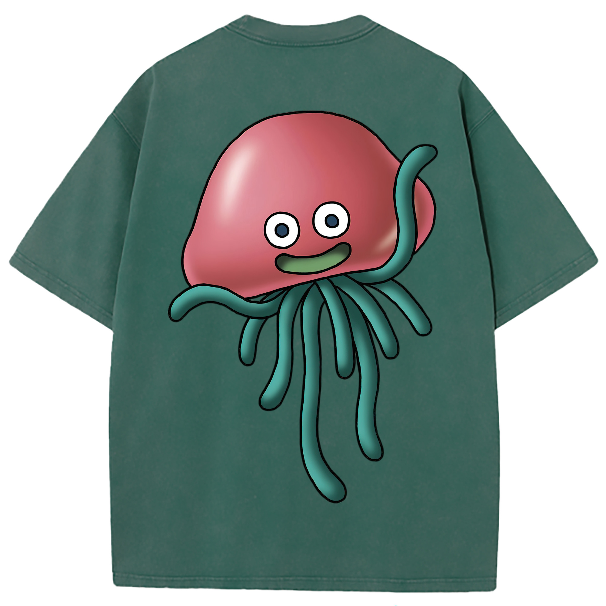 （画像用） ドラゴンクエスト Doragon Kuesuto Dragon Quest 綿100% ヴィンテージ風 半袖Tシャツ（背面プリント）